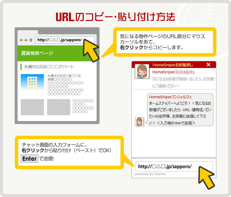 URLのコピー・貼り付け方法