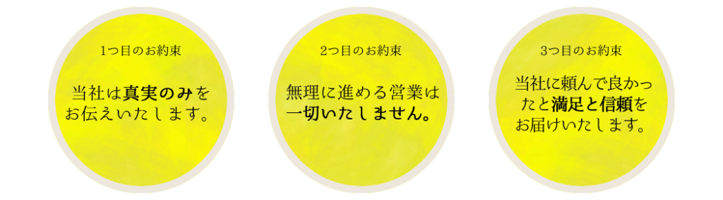 3つのお約束