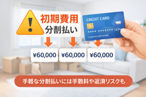 賃貸の初期費用を分割で支払うイメージ